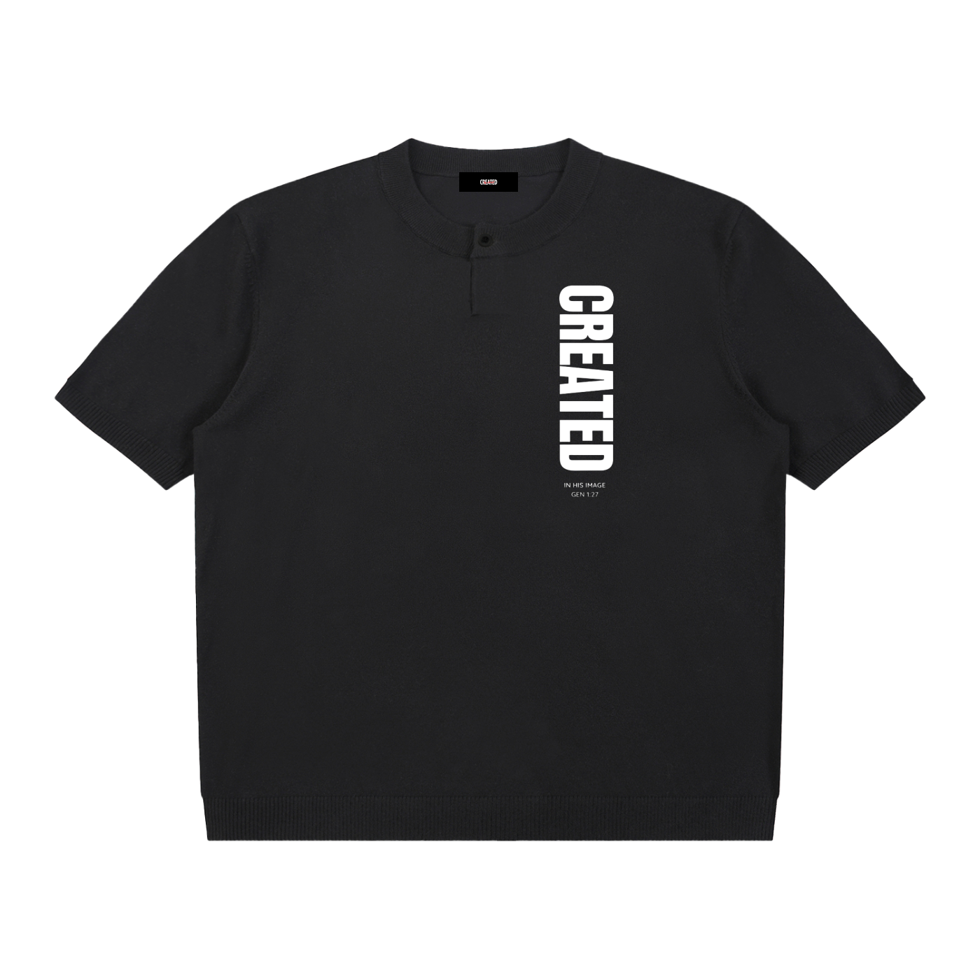Created in His Image Short Sleeve Henley T-Shirt